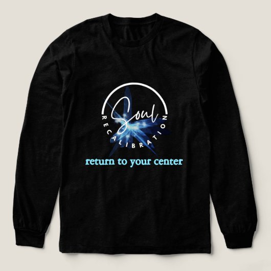 「センターに戻る」Tech-Zen Tシャツ (デザイン正面)