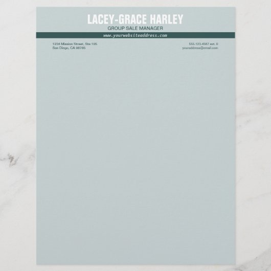 センターアテンショングリーンストライププロフェッショナル レターヘッド (正面)