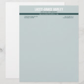 センターアテンショングリーンストライププロフェッショナル レターヘッド (正面/裏面)