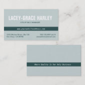 センターアテンショングリーンストライププロフェッショナル 名刺 (正面/裏面)