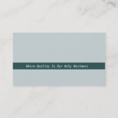 センターアテンショングリーンストライププロフェッショナル 名刺 (裏面)