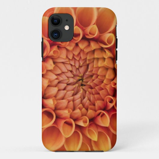 センターオレンジダリアフラワー Case-Mate iPhoneケース (裏面)