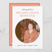 センターサークル写真記念招待状 プログラム (正面/裏面)