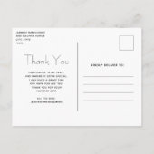 センタージェムストーン付きピンクグラムボウありがとうございました ポストカード (裏面)