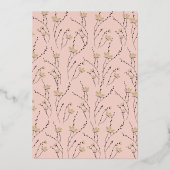 センターステージバレエ子供の誕生日パーティー金ゴールド 箔招待状 (裏面)