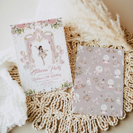 センターステージブラウネットバレリーナ誕生日パーティー 招待状