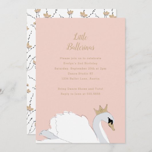 センターステージ子供の誕生日パーティの招待状 招待状 (正面/裏面)