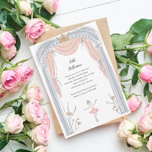 センターステージ子供の誕生日パーティー 招待状