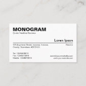 センタースポットモノグラム – オレンジテクスチャ 名刺 (裏面)