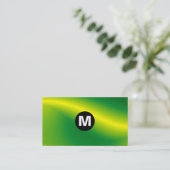 センタースポットモノグラム – グリーンウェーブ 名刺 (スタンド正面)