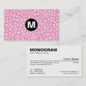 センタースポットモノグラム – スポット – ピンク 名刺 (正面/裏面)