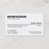センタースポットモノグラム – 線 – ピンク 名刺 (裏面)