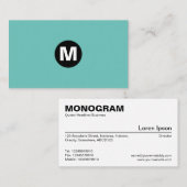 センタースポットモノグラム – 黒ターコイズ6bc3bb 名刺 (正面/裏面)