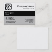 センターバンドの色 – 黒 – ロゴ 名刺 (正面/裏面)