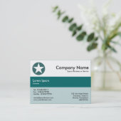 センターバンドカラー – ティール（緑がかった色） – スター 名刺 (スタンド正面)