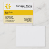 センターバンドカラー – 琥珀 – アールデコ 名刺 (正面/裏面)