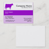 センターバンドカラー – 紫 – 牛 名刺 (正面/裏面)