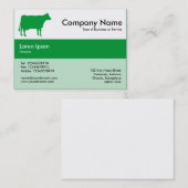 センターバンドカラー – 草の緑 – 牛 名刺 (正面/裏面)