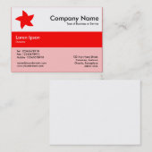 センターバンドカラー – 赤 – 回転スター 名刺 (正面/裏面)