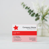 センターバンドカラー – 赤 – 回転スター 名刺 (スタンド正面)