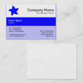 センターバンドカラー – 青 – 回転スター 名刺 (正面/裏面)