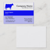 センターバンドカラー – 青 – 牛 名刺 (正面/裏面)