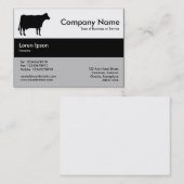 センターバンドカラー – 黒 – 牛 名刺 (正面/裏面)