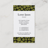 センターバンド葉- – オリーブ黒地 名刺 (裏面)