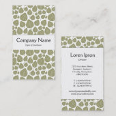 センターバンド葉- – カーキオンホワイト 名刺 (正面/裏面)