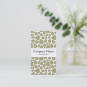 センターバンド葉- – カーキオンホワイト 名刺 (スタンド正面)