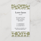 センターバンド葉- – カーキオンホワイト 名刺 (裏面)