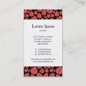 センターバンド葉- – トロピカルピンクon Black 名刺 (裏面)