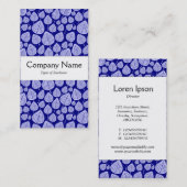 センターバンド葉- – ネイビーのパウダーブルー 名刺 (正面/裏面)