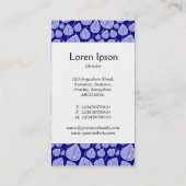センターバンド葉- – ネイビーのパウダーブルー 名刺 (裏面)