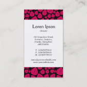 センターバンド葉- – ネオンレッド黒地 名刺 (裏面)