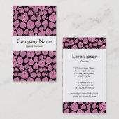 センターバンド葉- – ピンクonブラック 名刺 (正面/裏面)