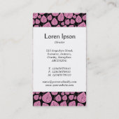 センターバンド葉- – ピンクonブラック 名刺 (裏面)