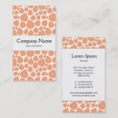 センターバンド葉- – ピーチオンホワイト 名刺 (正面/裏面)