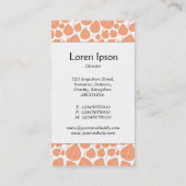 センターバンド葉- – ピーチオンホワイト 名刺 (裏面)