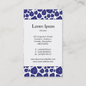 センターバンド葉-深い – ネイビーブルーの白 名刺 (裏面)