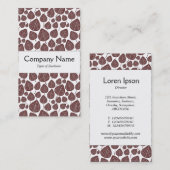 センターバンド葉- – 濃い茶色(白) 名刺 (正面/裏面)