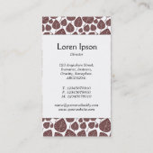 センターバンド葉- – 濃い茶色(白) 名刺 (裏面)