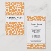 センターバンド葉- – 白色のライトオレンジ 名刺 (正面/裏面)