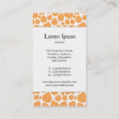 センターバンド葉- – 白色のライトオレンジ 名刺 (裏面)