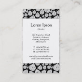 センターバンド葉- – 白黒 名刺 (裏面)