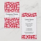 センターバンド葉- – 赤e6001cの白 名刺 (正面/裏面)