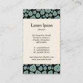 センターバンド葉- – 青い緑（黒） 名刺 (裏面)