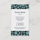 センターバンド葉- – 青い緑（黒） 名刺 (裏面)