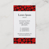 センターバンド葉- – 黒の赤(金ゴールド) 名刺 (裏面)