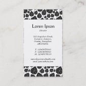 センターバンド葉- – 黒オン白 名刺 (裏面)